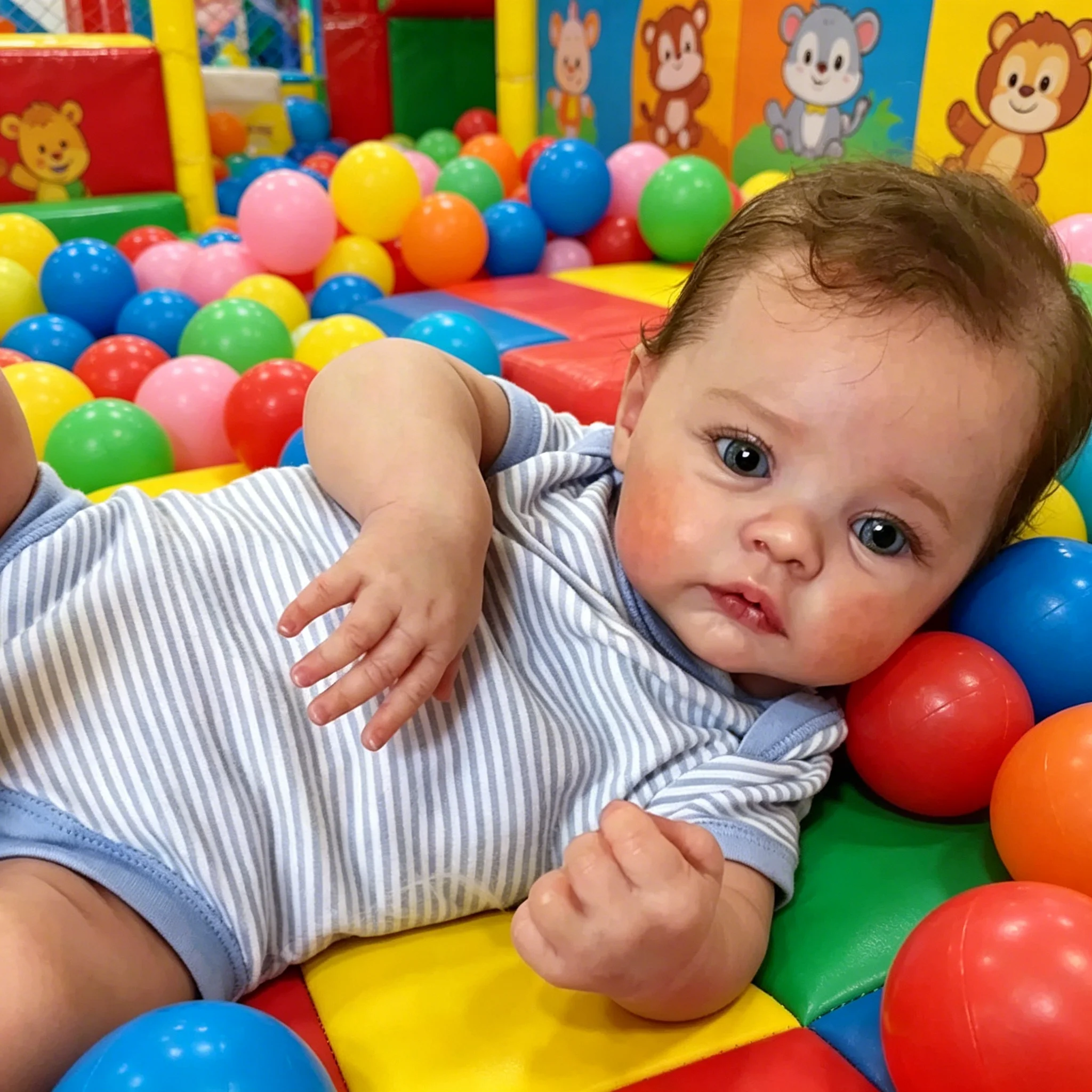 48cm lifelike reborn doll with soft 3D skin, multi-layer hand painting, exquisite art doll, perfect gift