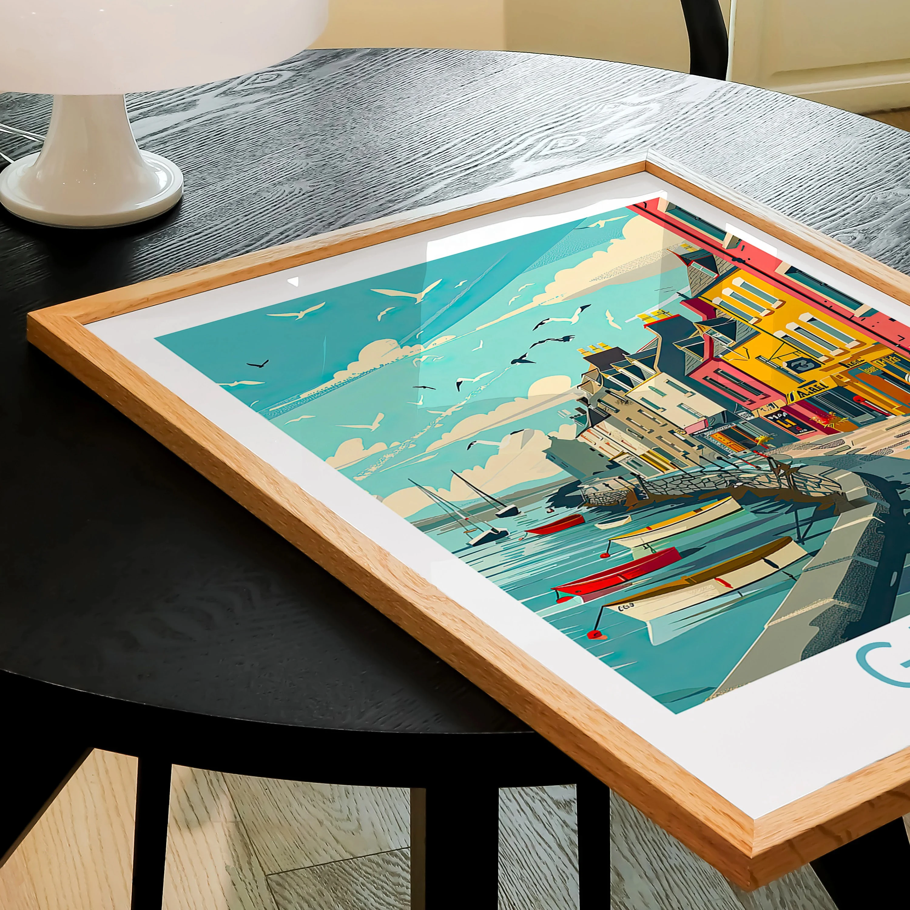 Galway travel print cartoon Galway Ireland travel poster Irish city wall art canvas print art poster home decor birthday gift