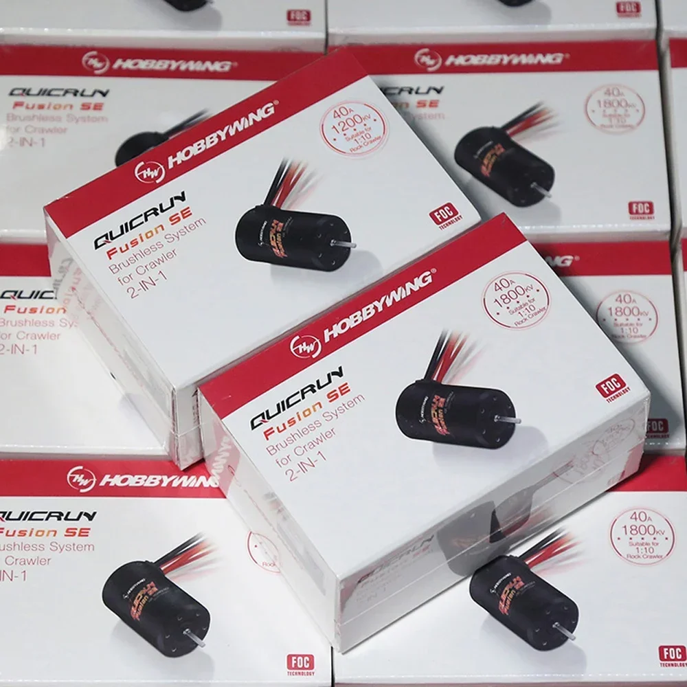 Hobbywing Quicrun Fusion SE 1800KV Motore ESC Combo 40A, Sistema Integrato per Modelli di Auto Crawler 1/8 RC