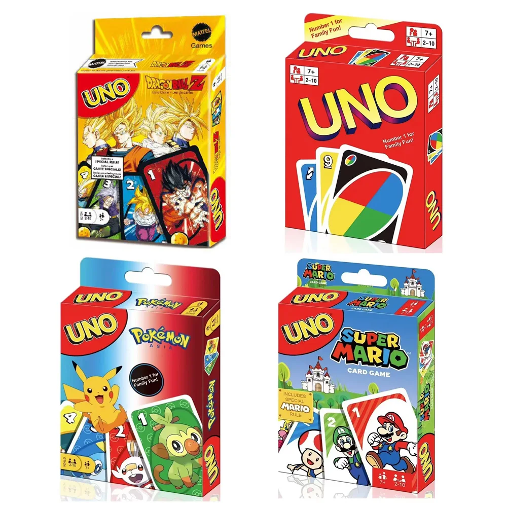 UNO Pirates Anime Game cartoon No Mercy Dragon Ball Card Family Funny Entertainment Board Game Uno Cards Game Childrens Toy Gift