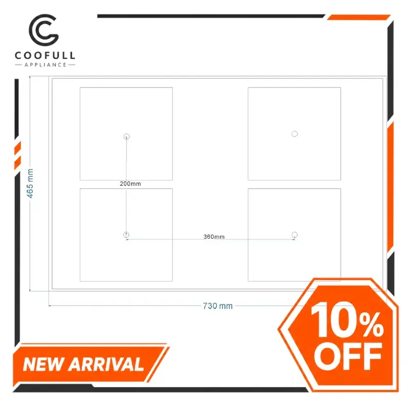 for Built In Induction Cooktop Stainless Steel Electric Hob Hidden Ceramic Glass Stove Kitchen Home Cooking Appliance