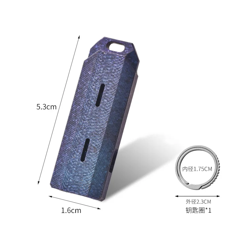 Outdoor Tragbare Titan Legierung Schiedsrichter Pfeife Eis Kristall Neue Anhänger EDC Doppel Rohr Pfeife