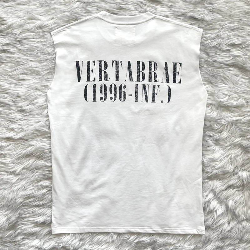 Vertabrae Shepherd Tank Men's Casual Cotton Print Sleeveless round Neck T-Shirt Standard Fit Summer Fashion Youth Trend