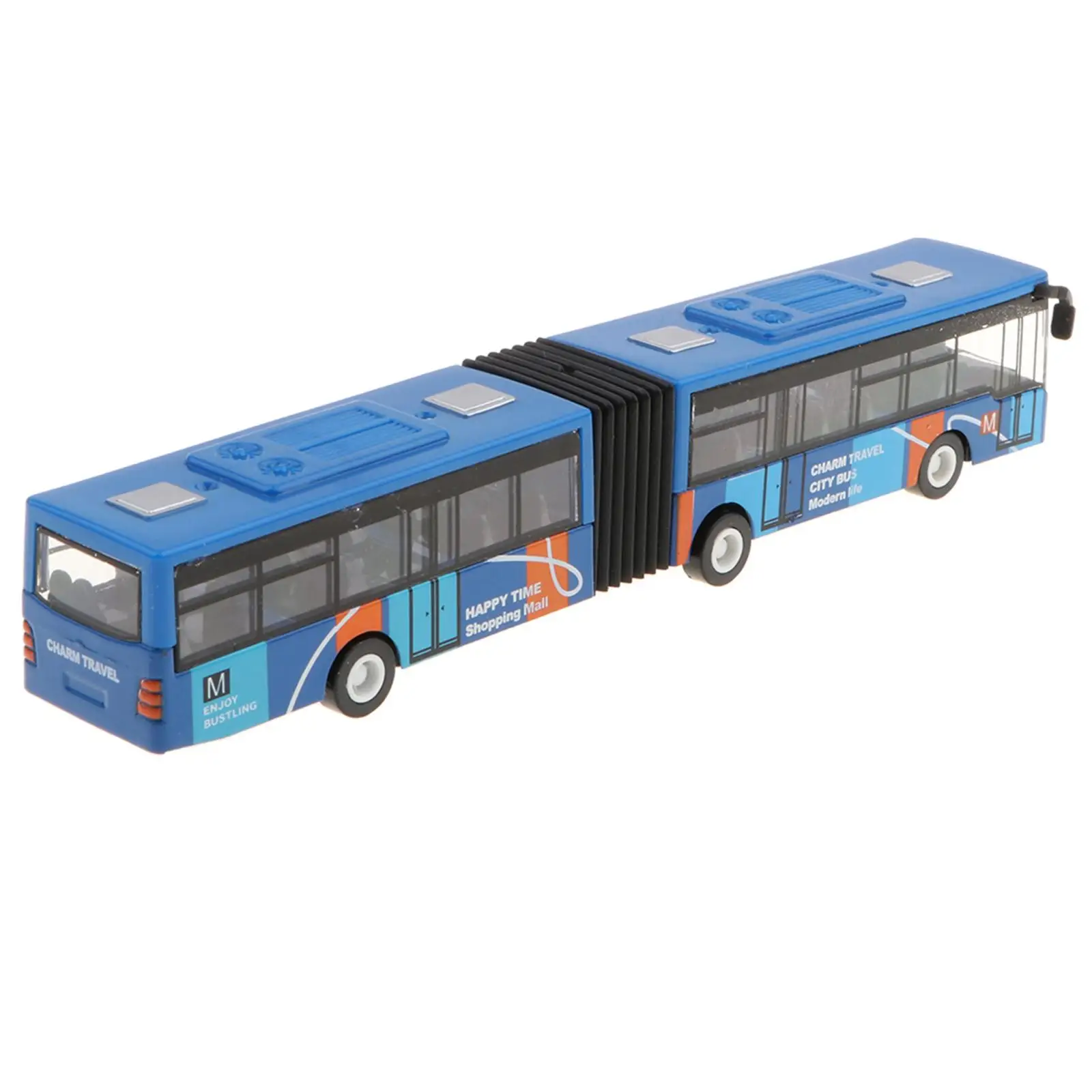 Friction Powered Pull Back and Go Car Articulated Bus for Kids Toddler Boys & Girls Aged 2 3 4 5 Year Old Birthday Gifts