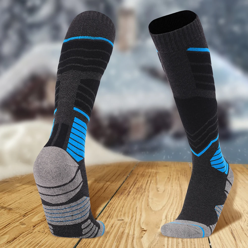 1 Pair Hiking Socks High Tube Stockings Winter Warm Thickening Ski Stockings for Men Outdoor Skiing Cycling Running Hiking