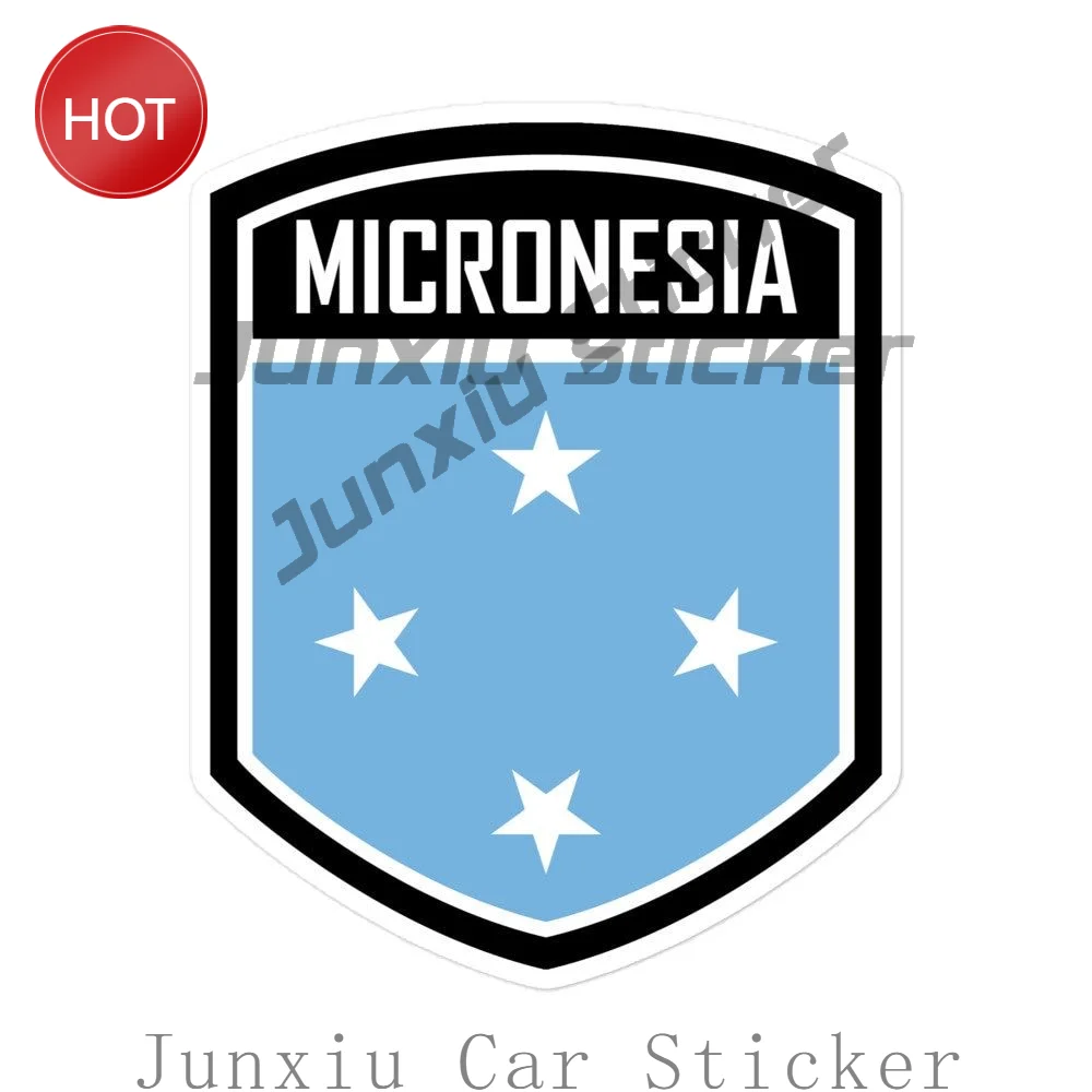 Federated States Of Micronesia Flag Emblem Car Sticker Waterproof Vinyl Decorative Decal For Car Door And Rear Window