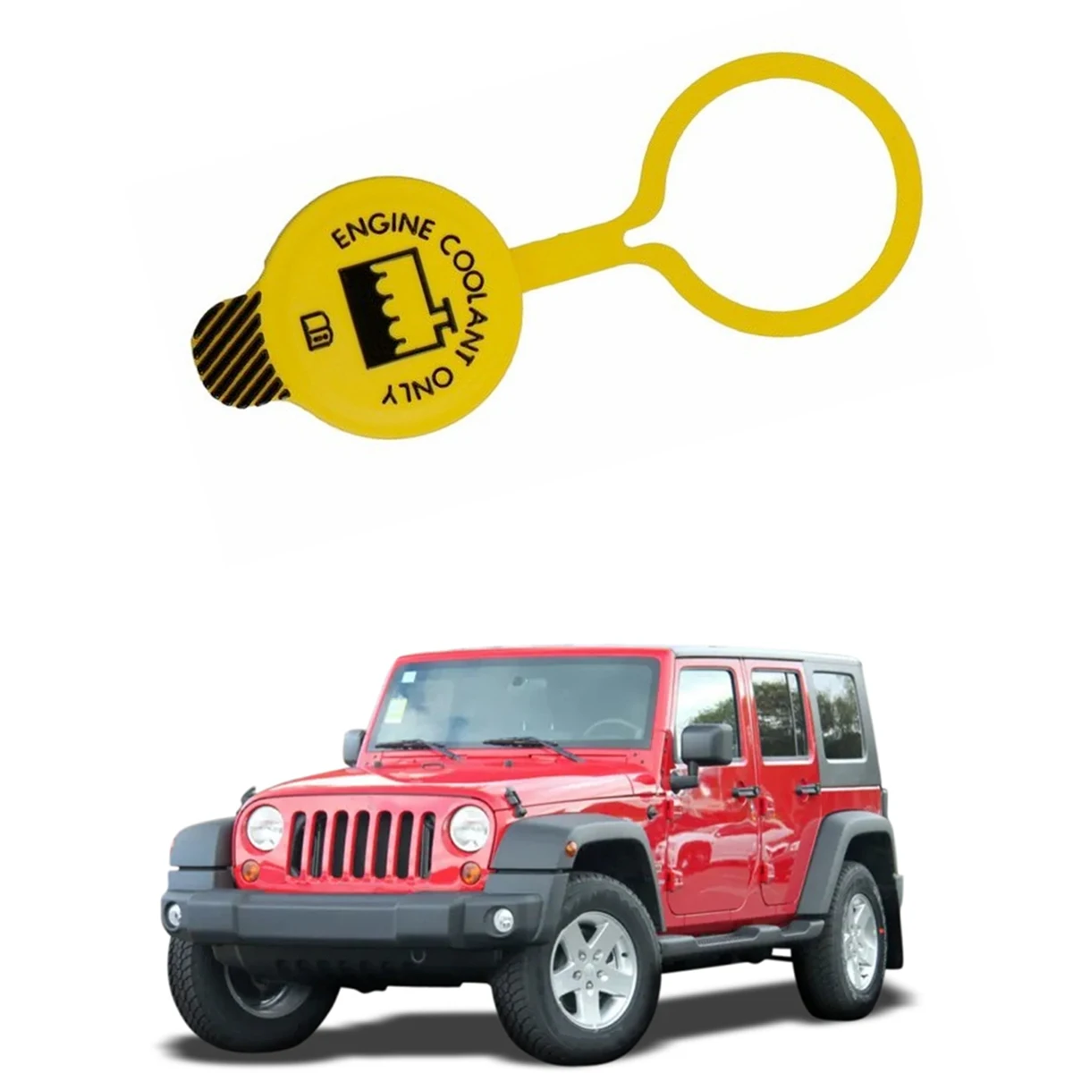 Radiator Coolant Recovery Overflow Bottle Tank Cap for Jeep Wrangler 2005-2020 Dodge 55056382AA