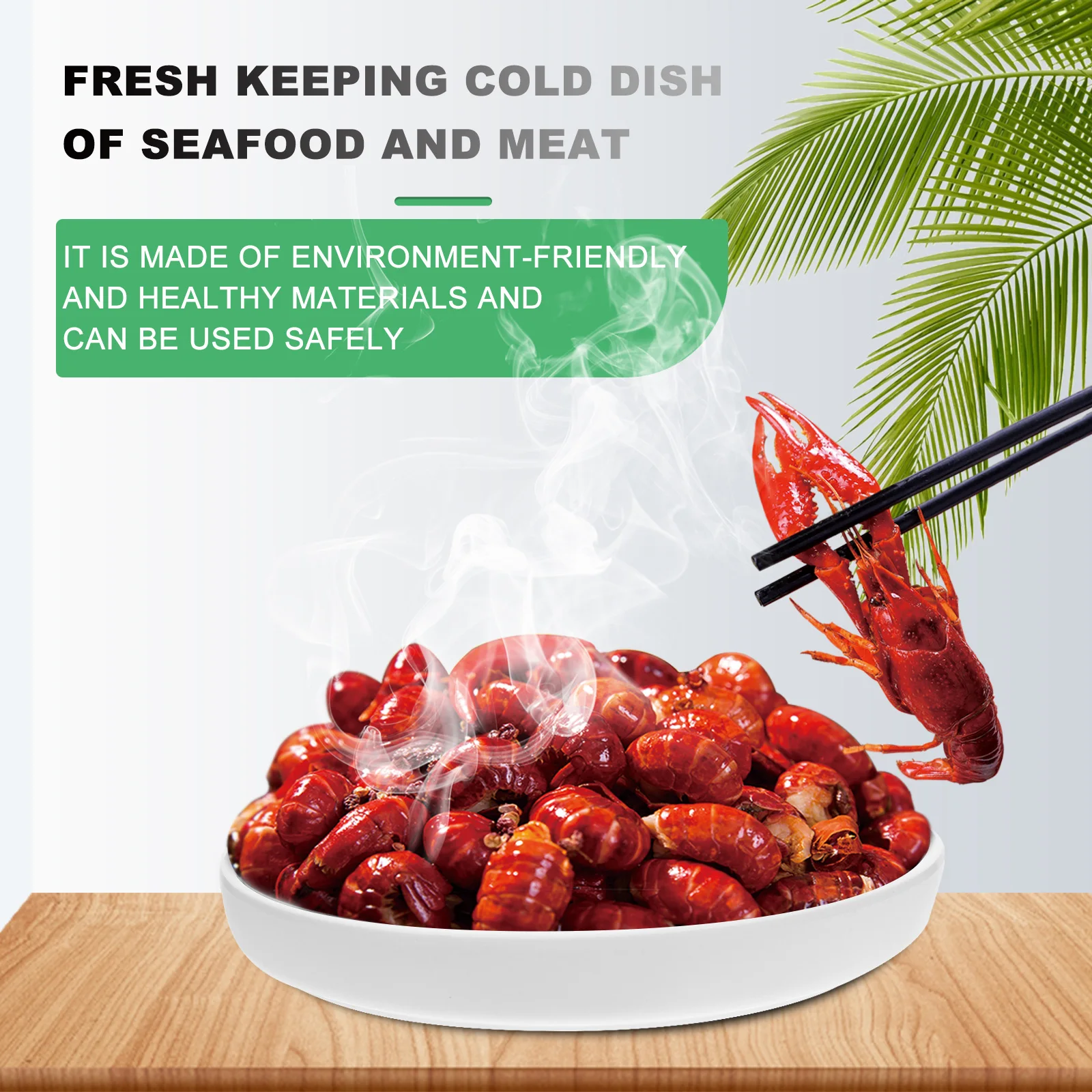

Fresh Tray 8 5 Inch Round White Melamine Plate Decorative Food-serving Tool Sashimi Seafood Meat Veggie Preservation