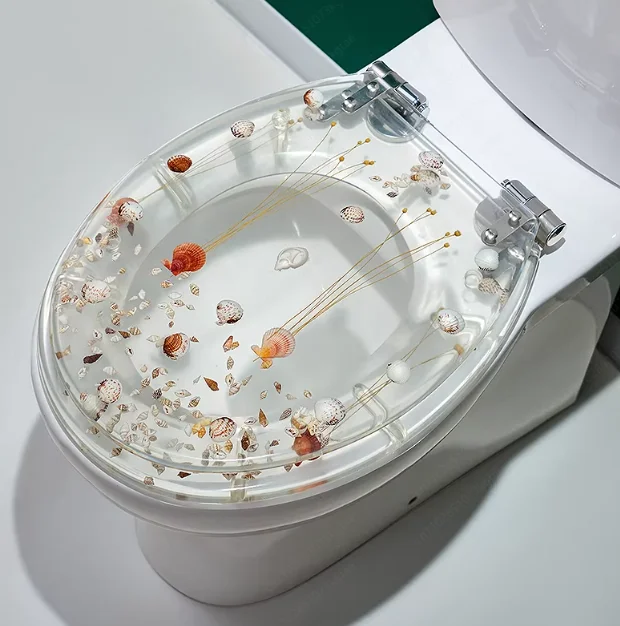 

Мягкий закрывающийся тихий чехол на сиденье унитаза, нескользящий утолщенный дизайн с быстроразъемными петлями для легкой очистки