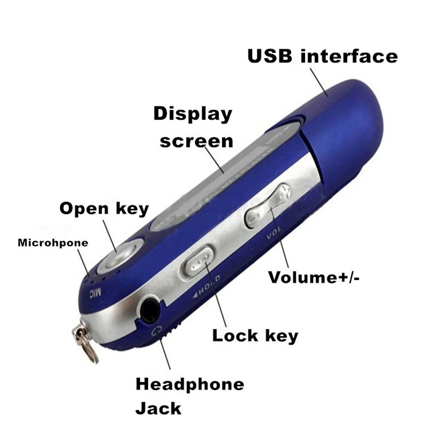 MP3 Player Portable USB MP3 Digital Music Player Music MP3 USB Player FM Radio Voice Memory Card with LCD Screen