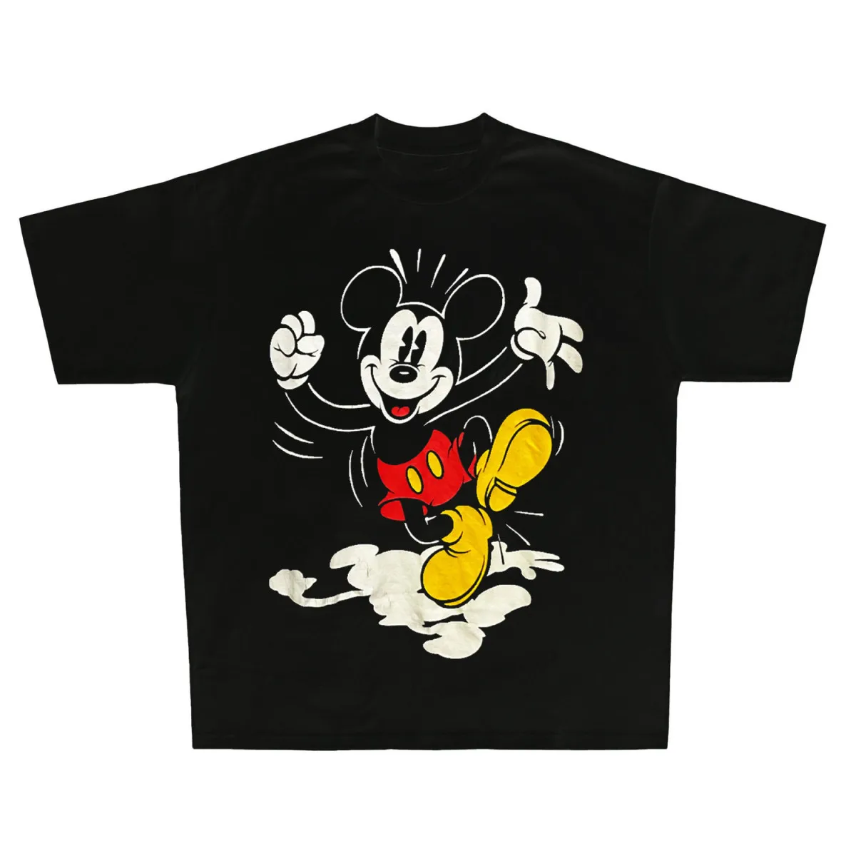 

Mickey Summer Jump Loose Casual Cotton Short-sleeved T-shirt Fashion Trend Harajuku Y2K Unisex 2025 New Large Print
