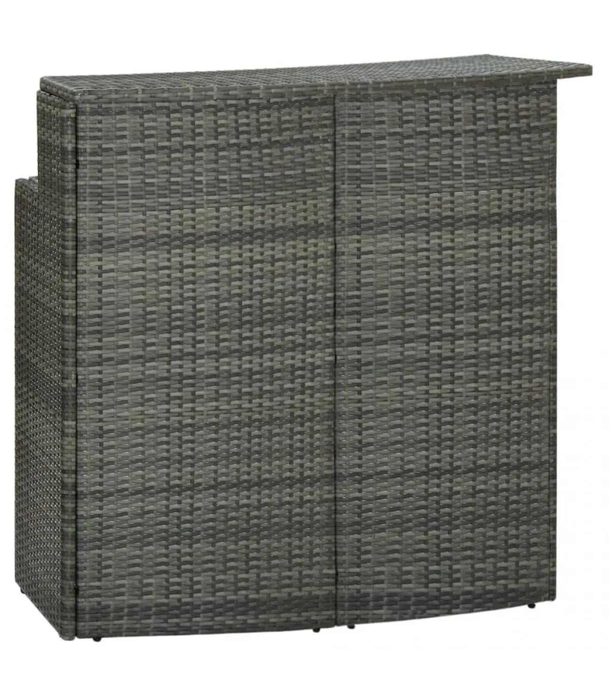 Garden tables high garden table synthetic rattan gray 120x55x110 cm