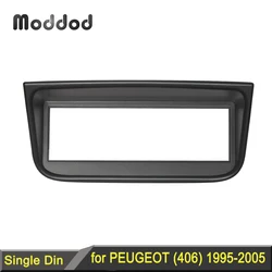 Panel de Radio estéreo para coche, adaptador de montaje de DVD, marco de cara, Marco biselado, 1 Din, para Peugeot 406, 1995-2005