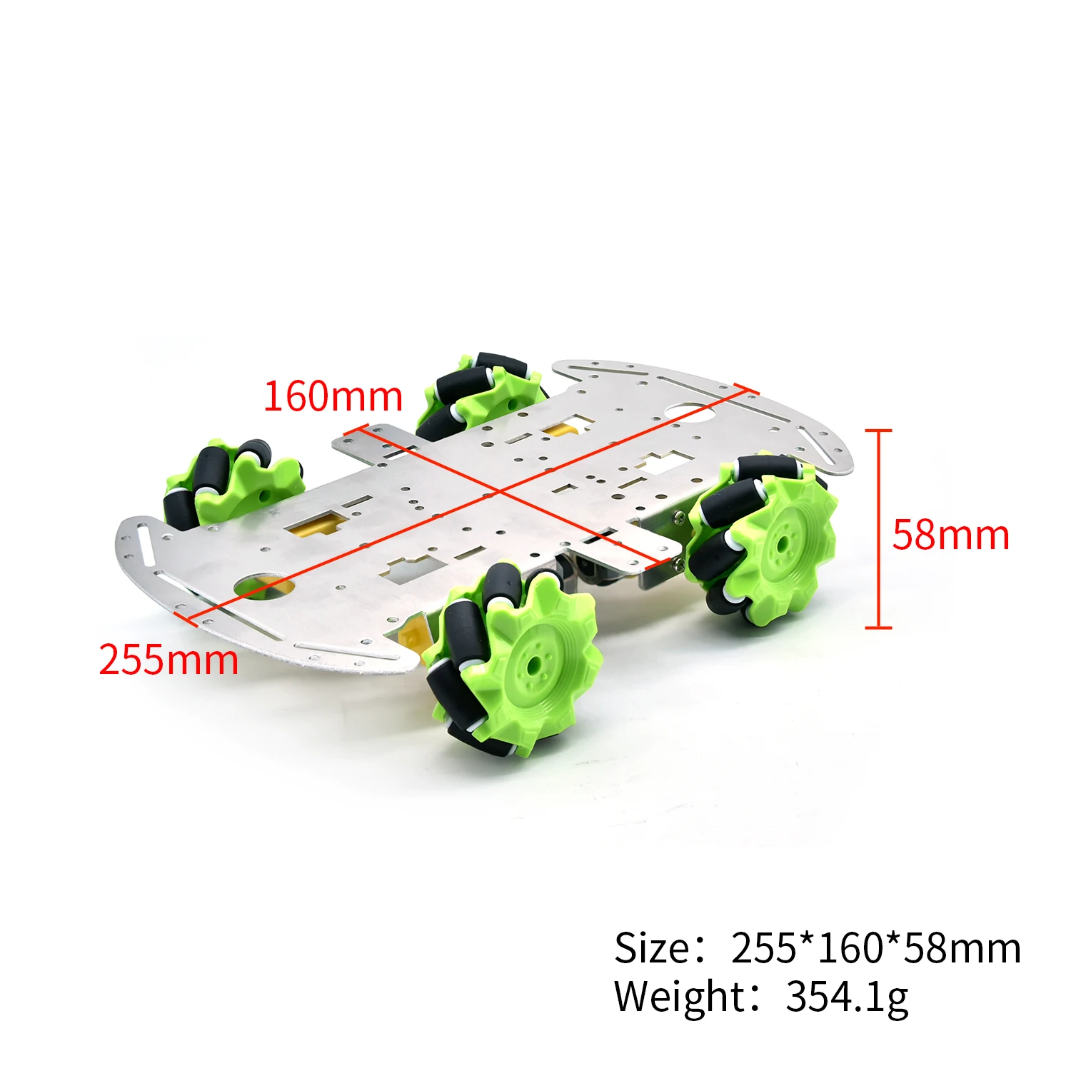 Imagem -04 - Keyestudio-smart Robot Car Kit 4wd Mecanum Roda Chassis de Alumínio Arduino Raspberry pi Motor tt Simples ou Duplo Diy