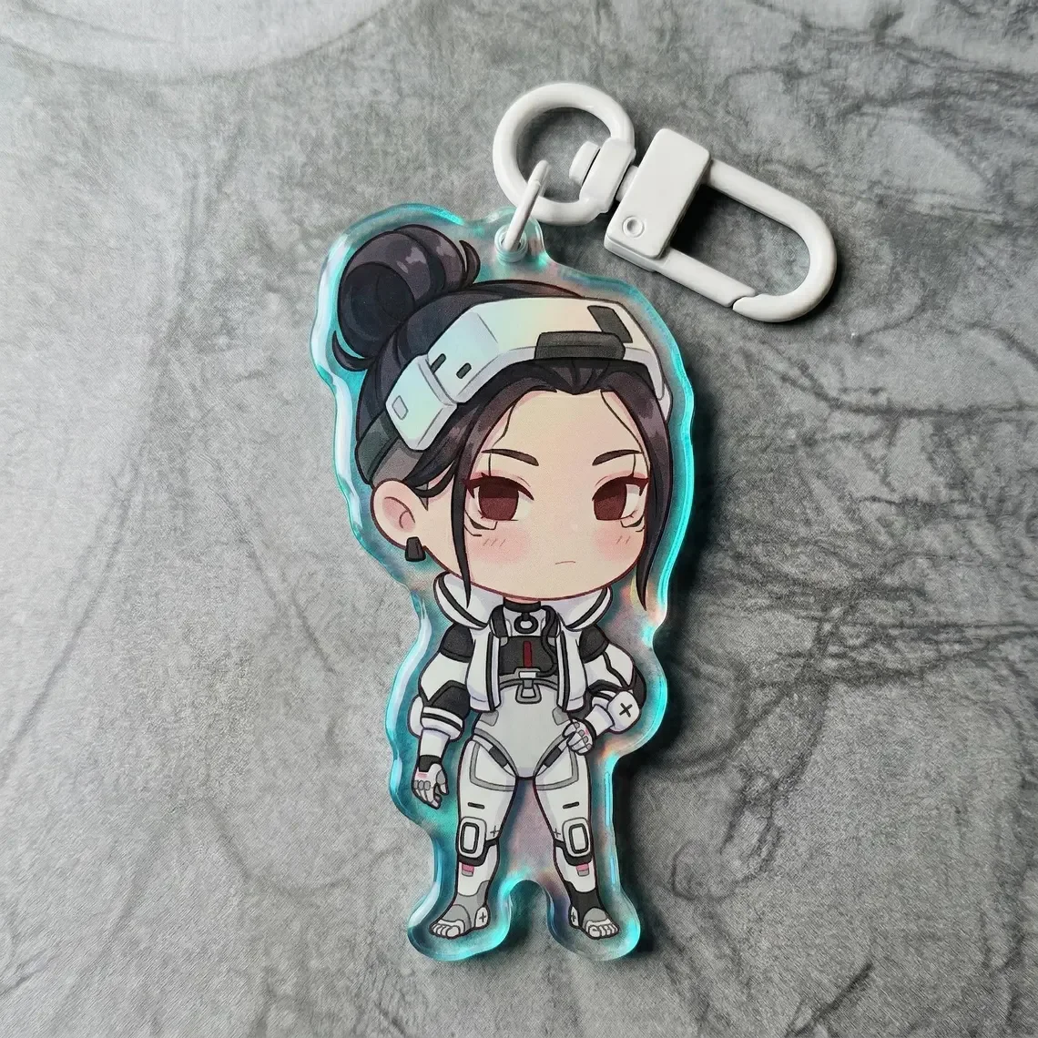 Runner Shells Marathon Inspired Keychain Charm, Video Game Display Gift