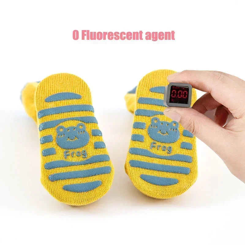 2 Pairs Newborn Baby Socks Cute Cartoon Animal Cotton Spring Autumn Non-Slip Baby Boys Girls Kid Floor Socks 0-1-3 Years Old