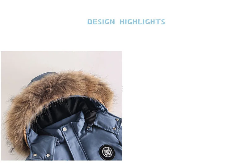 Winter Warm Down Jackets Boys Thicken Jumpsuit Parka Overalls Baby Toddler Girl Clothes Kids Snowsuit Children Clothing Set 2pcs