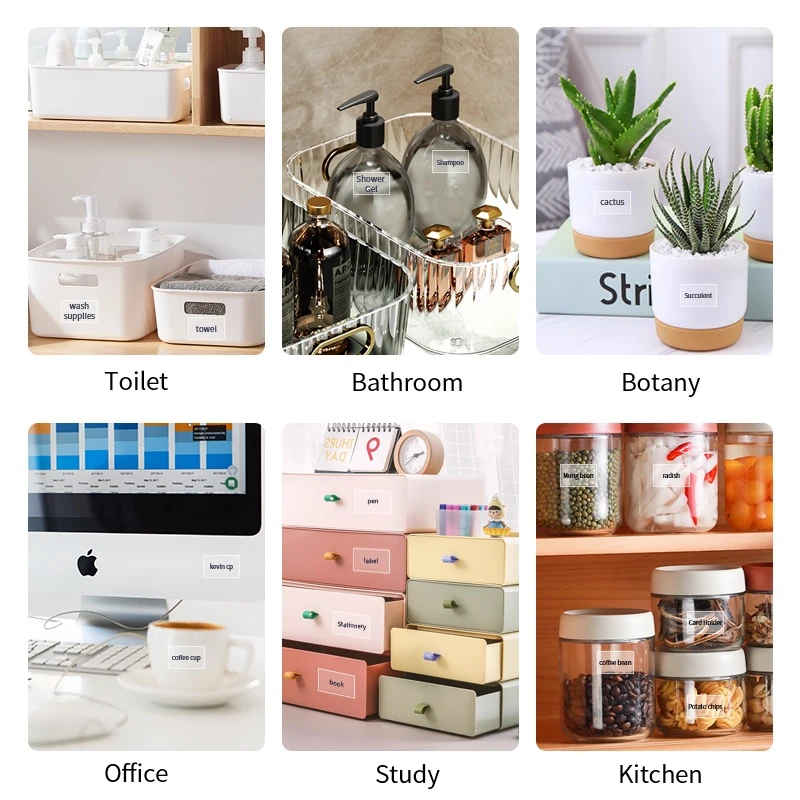 니임봇 라벨 스티커 흰색/컬러/투명 열전사지 롤 프린터 용지 (니임봇 B1 B21 휴대용 프린터용)