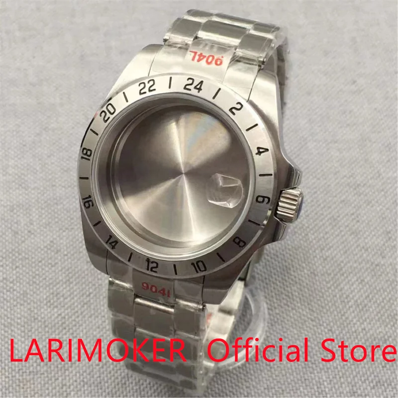 

LARIMOKER 40mm Watch Case Sapphire Glass Date Stainless Steel Bracelet Fit NH34 NH35 ETA 2824 PT5000 Movement