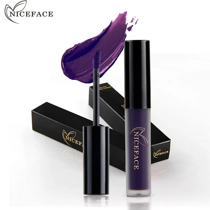 NICEFACE Gợi Cảm Matte Liquid Lipgloss Duyên Dáng Son Trang Điểm Halloween Son Môi Maquiagem Bền Chống Nước Đảng Son Bóng