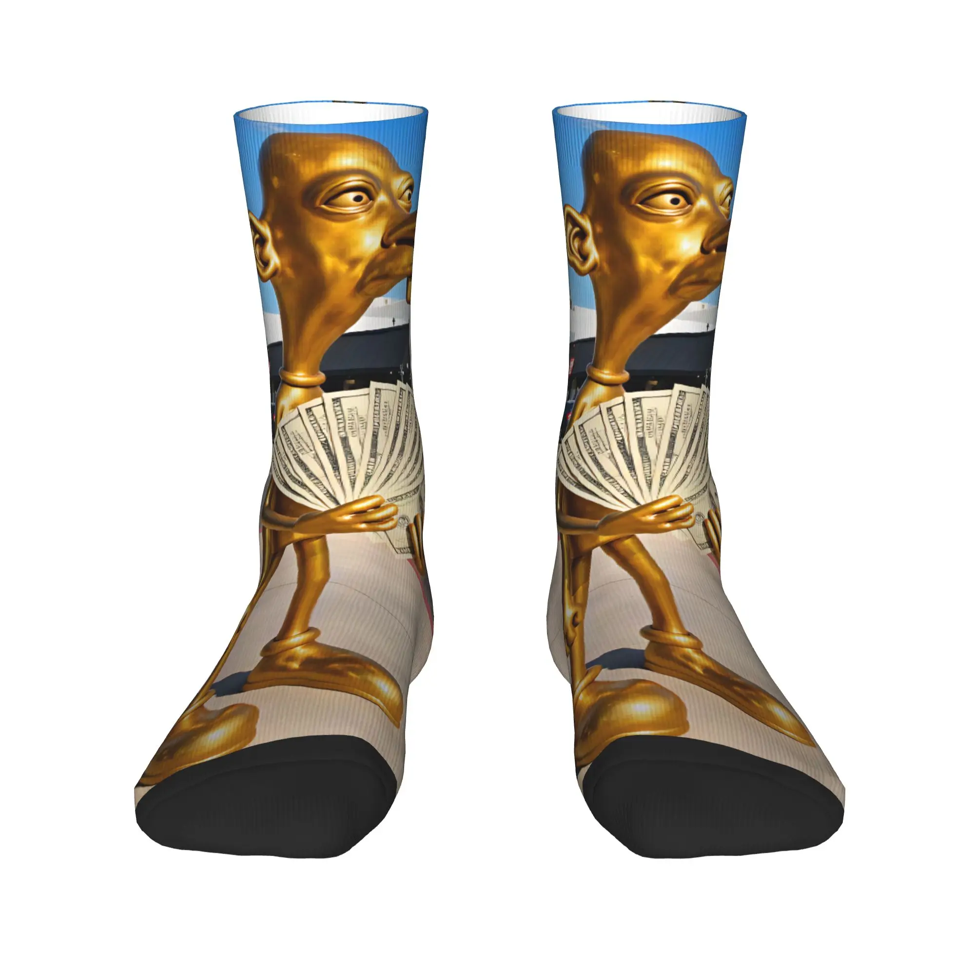 Rich Neegy Brainrot Meme Tuff Flexing Ironic Gen  Stockings  Korean Socks Couple Medium Soft Socks Winter Anti Skid Socks