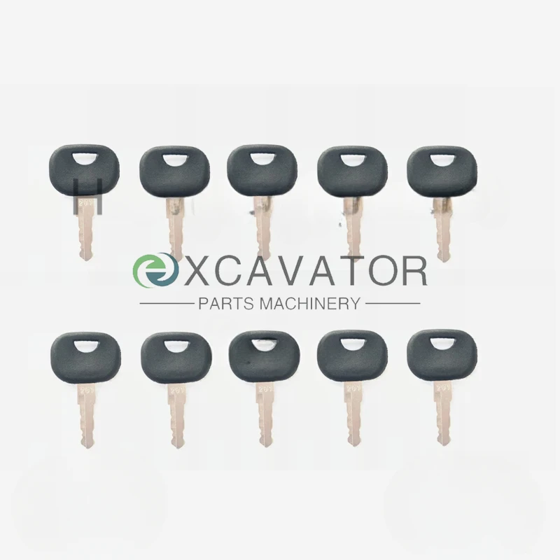 

10 Pcs Construction Equipment Ignition key For Atlas Takeuchi NR. 201 Wheel Loader 3643912 Fit TW65 TW80