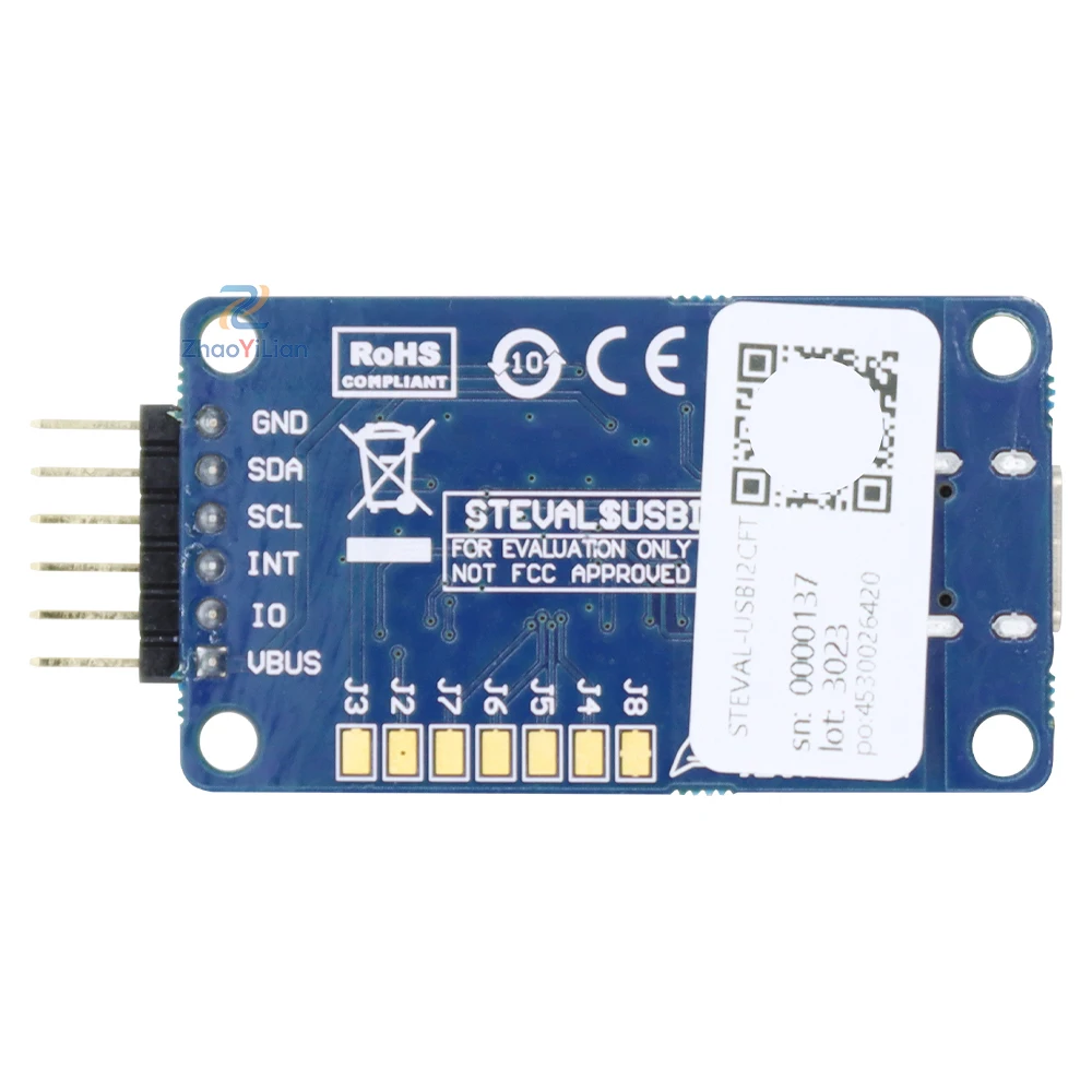 For STEVAL USBI2CFT ST FT260Q USB To I2C Bridge Adapter Wireless Charging PC Debug Communication Board