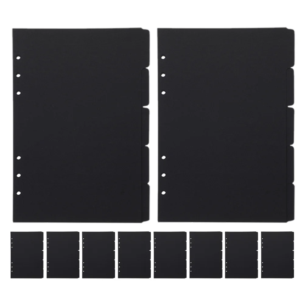 10 أوراق فواصل ورق، علامات تبويب الفهرس، منظم قابل للكتابة، مفكرة أوراق فضفاضة، تصنيف دفتر الملاحظات، علامات تبويب الموثق