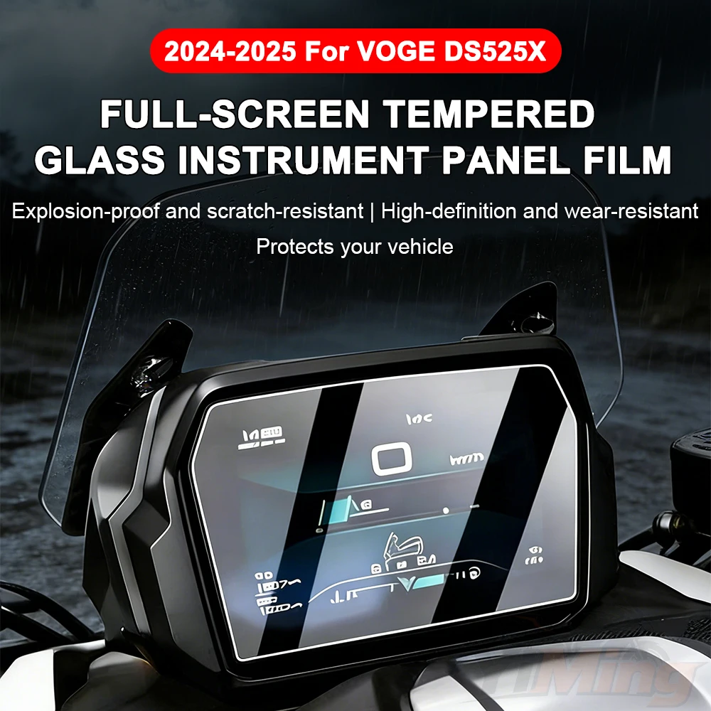Motorcycle 4K Cluster Scratch Protection Film Instrument Panel Tempered Glass Screen accessories For Voge DS525X 2024 2025