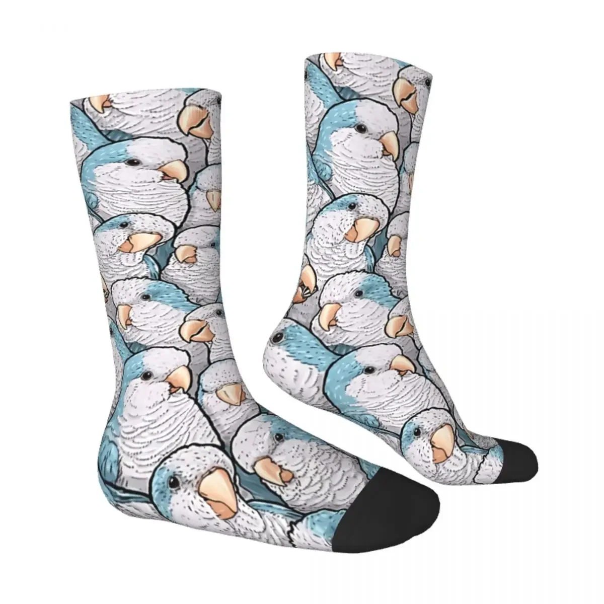 Blue Quaker Crazy Men Women Male Socks Cute Bird Animal Unisex Harajuku Novelty Happy Crew Sock Non-Slip Running Sport Socks