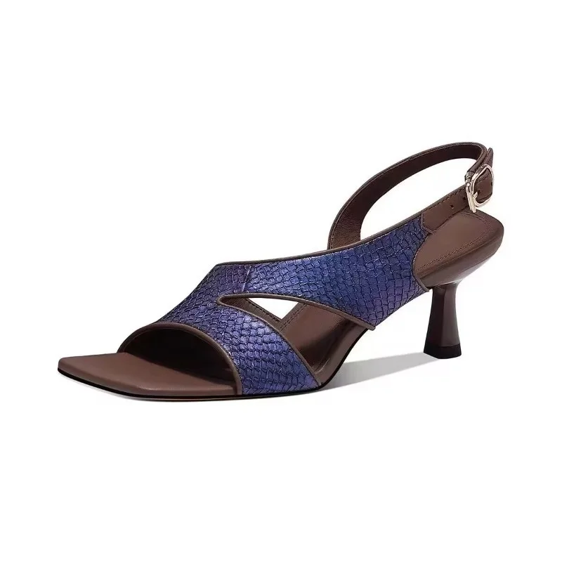 New High Heeled Sandals for Women in Summer 2025, Sexy Sloping Back Pointed High-heeled Shoes for Women