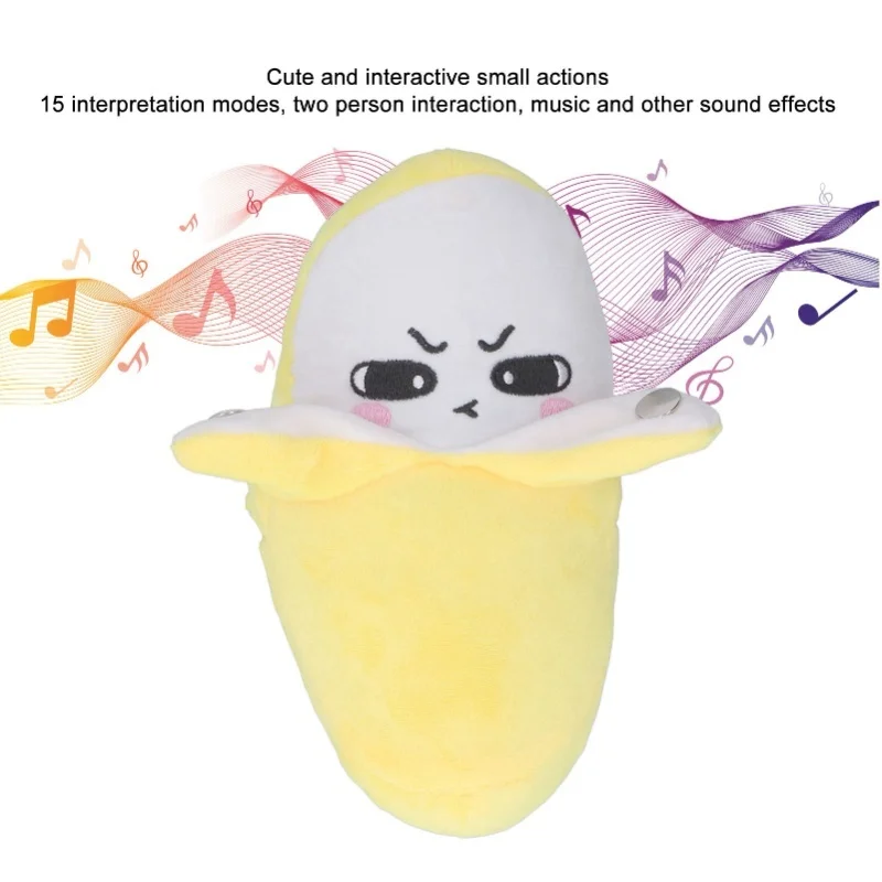 Muzyczny Bębenek Pianinkowy Pluszak Owoc Elektryczny Interaktywny Lalka Dla Dzieci Banan