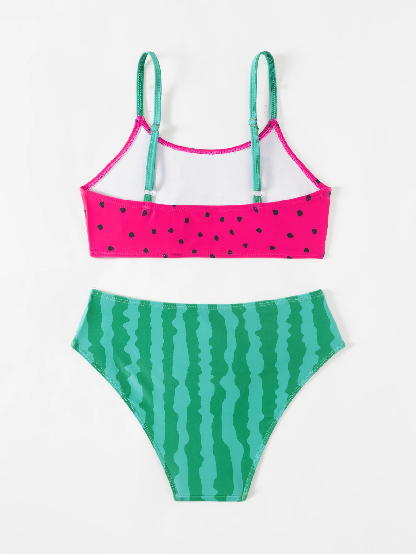 Ruffle Watermelon Print Girls Kids Swimwear Swimsuit Summer Beach Cute Girls Kids Bikini Set Outdoor Children Swimming Suit view 3