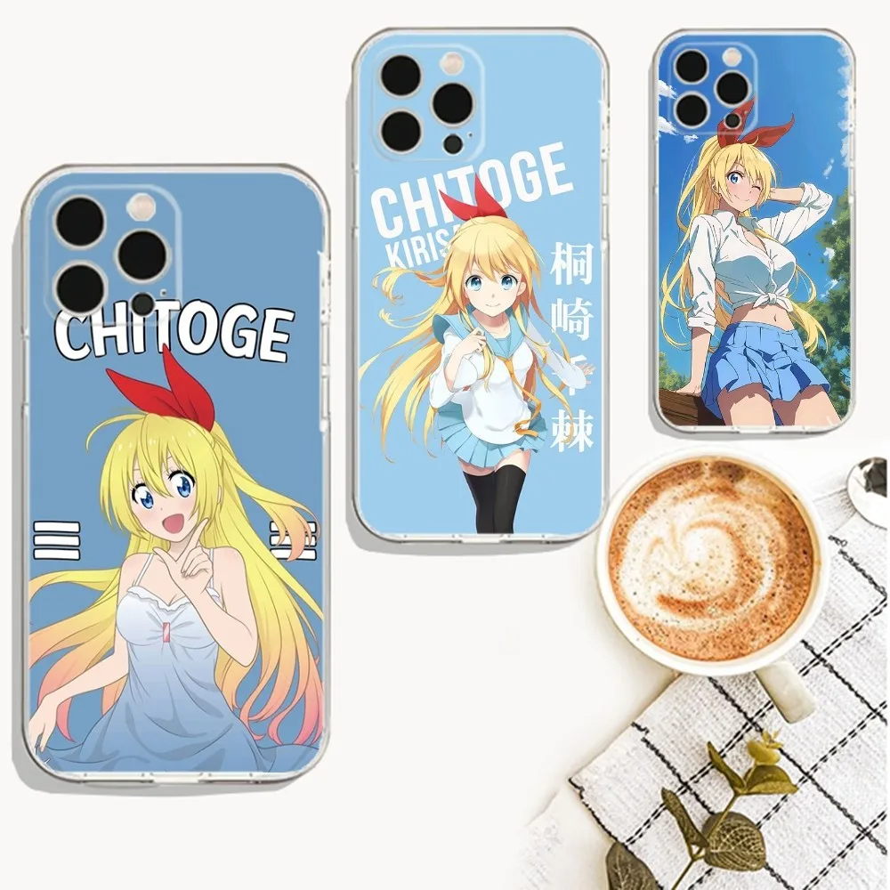 Japanese Anime Nisekoi Phone Case For iPhone Apple 15,14,13,12,Mini,11,Pro,Max,Plus,X,XR,XS,8,SE,2020,Plus Transparent Cover