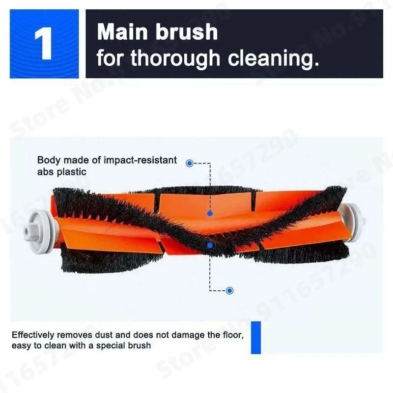 Untuk Xiaomi Mi Robot Vacuum-Mop 2 Pro/Lite Filter MJSTL Hepa Filter kain pel sisi utama sikat Mijia Aksesori Penyedot Debu