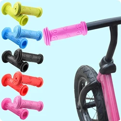 1 Pair Scooter Child Kids Bicycle Grip Anti-Slip Handlebar 22MM Silica-Gel Material Holes Children Bike Accessory Anti-skid