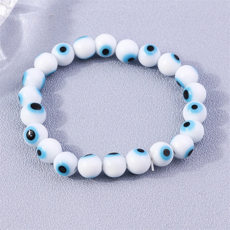 Böhmische handgemachte Evil Eye Perlen Handgelenk Armbänder & Armreifen für Frauen Mädchen Party Urlaub Schmuck Geschenke – Detail 15