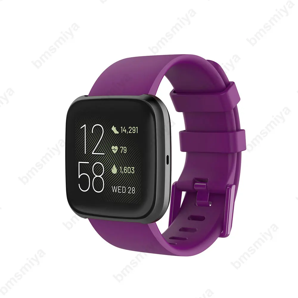 1 Uds bandas de silicona correa de reloj para Fitbit Versa 2/Versa/Versa Lite reloj inteligente pulsera de repuesto accesorios de correa