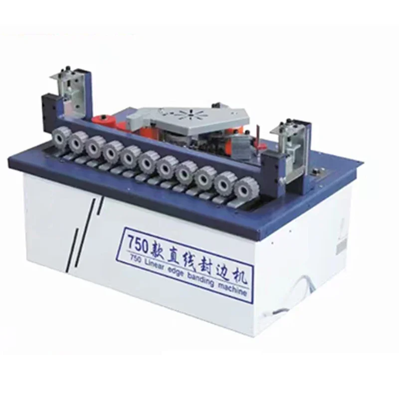 New 750 Automatic Dual-purpose Edge Banding Machine Mini Special-shaped Straight Line Double-sided Gluing