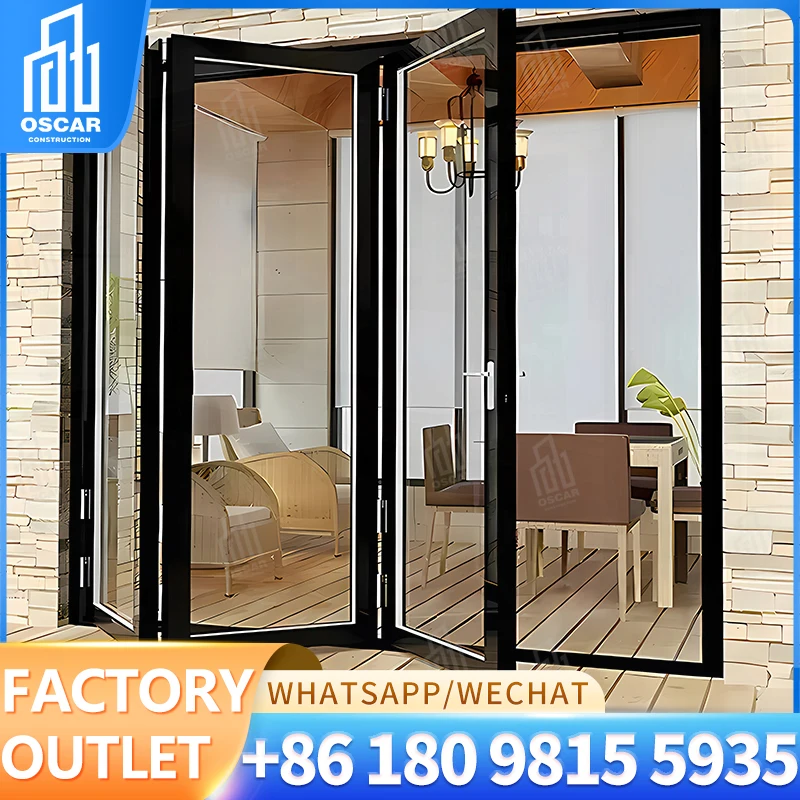 

Customizable Factory Made Folding Doors Ideal for US Office Spaces Creative Design Bifold Door