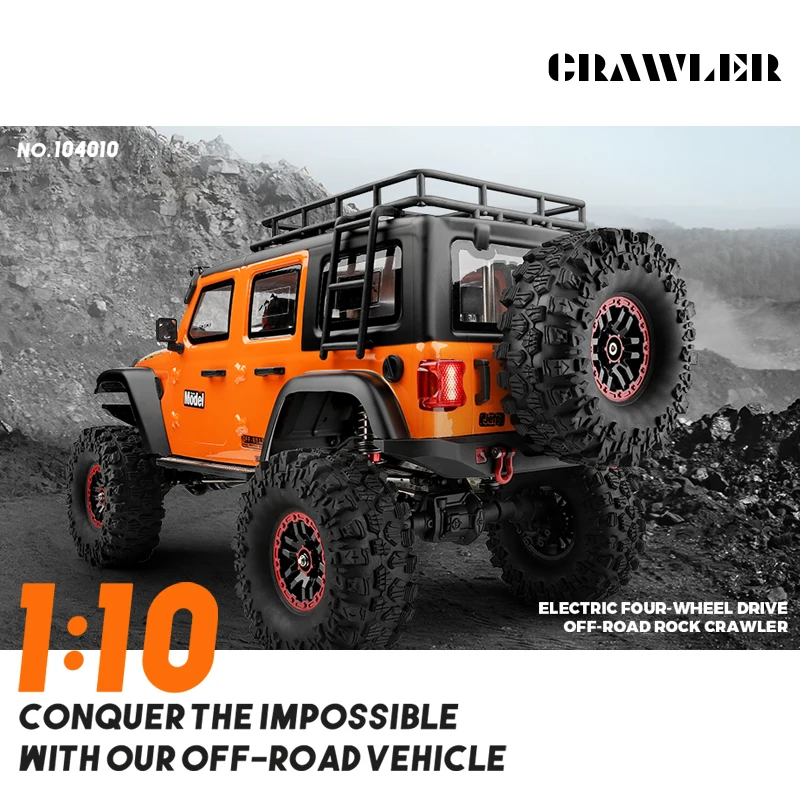 WLtoys 104010 1/10 Profesjonalny samochód RC 2.4G Off Road 4WD Samochody zdalnie sterowane ze światłem Duży elektryczny samochód wspinaczkowy dla dorosłych