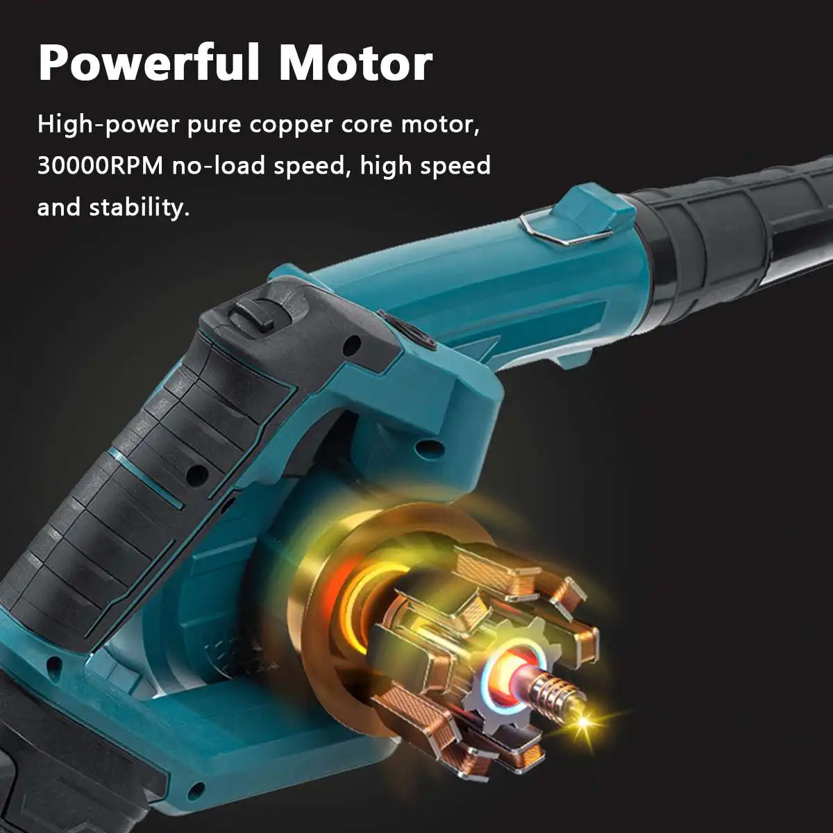 2200W 2 IN 1 Blower Udara Listrik Dapat Dilipat Alat Daya Kolektor Debu Komputer Daun Genggam Tanpa Kabel untuk Baterai Makita 18V