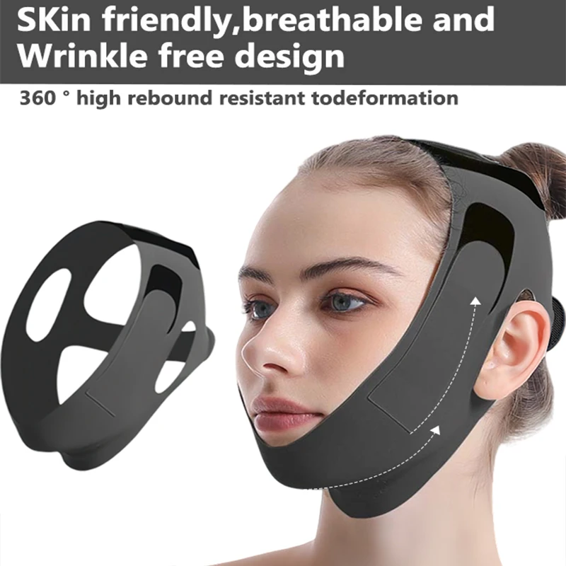 Chin Strap for Sleeping Face Lift Tape for Double Chin for Women Reusable V Line Lifting Mask Adjustable Facial Slimming Belt Ja