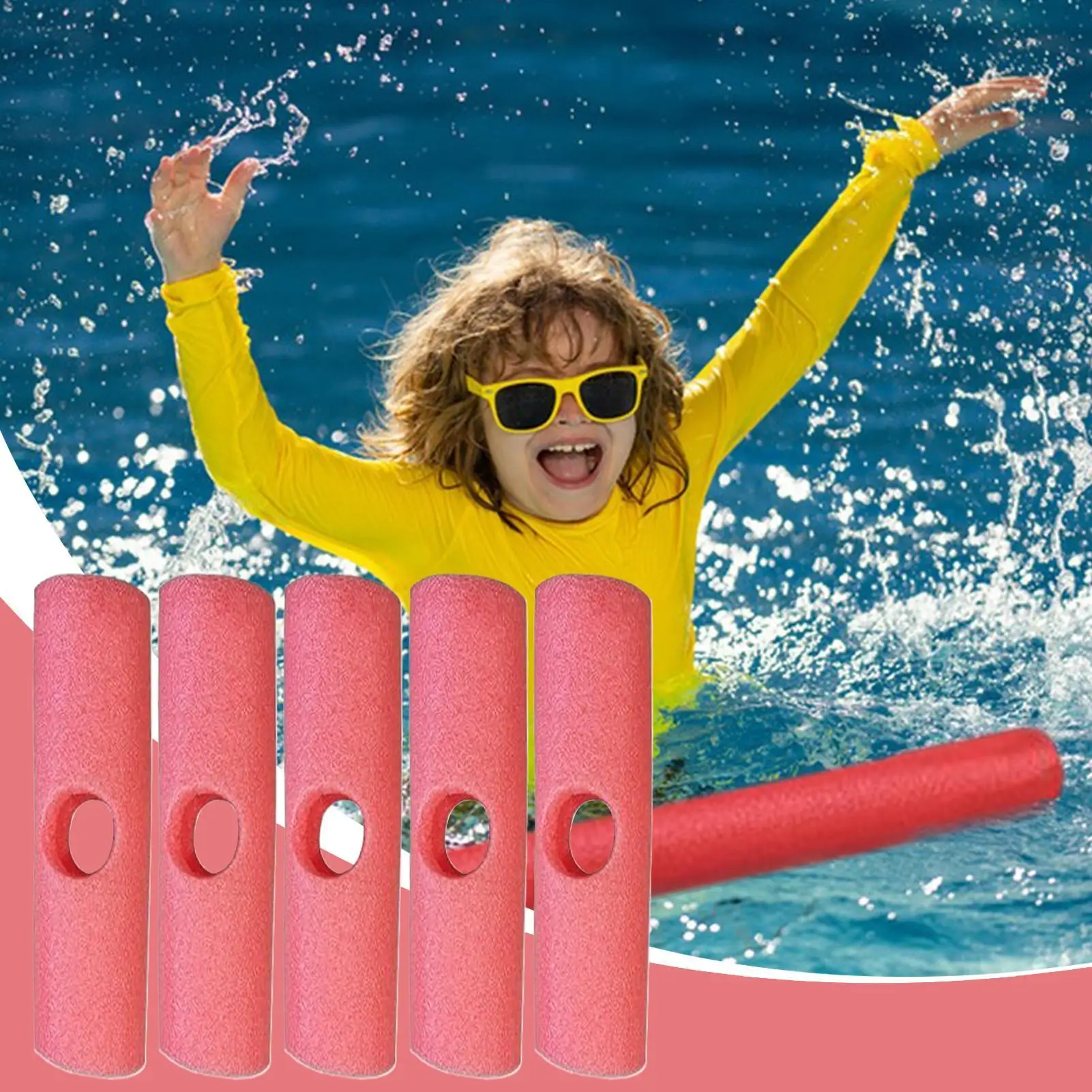 5pcs 풀 국수 커넥터 수영 국수 플로팅 커넥터 수영 폴 커넥터 훈련 보조 수영 국수 폼 커넥터