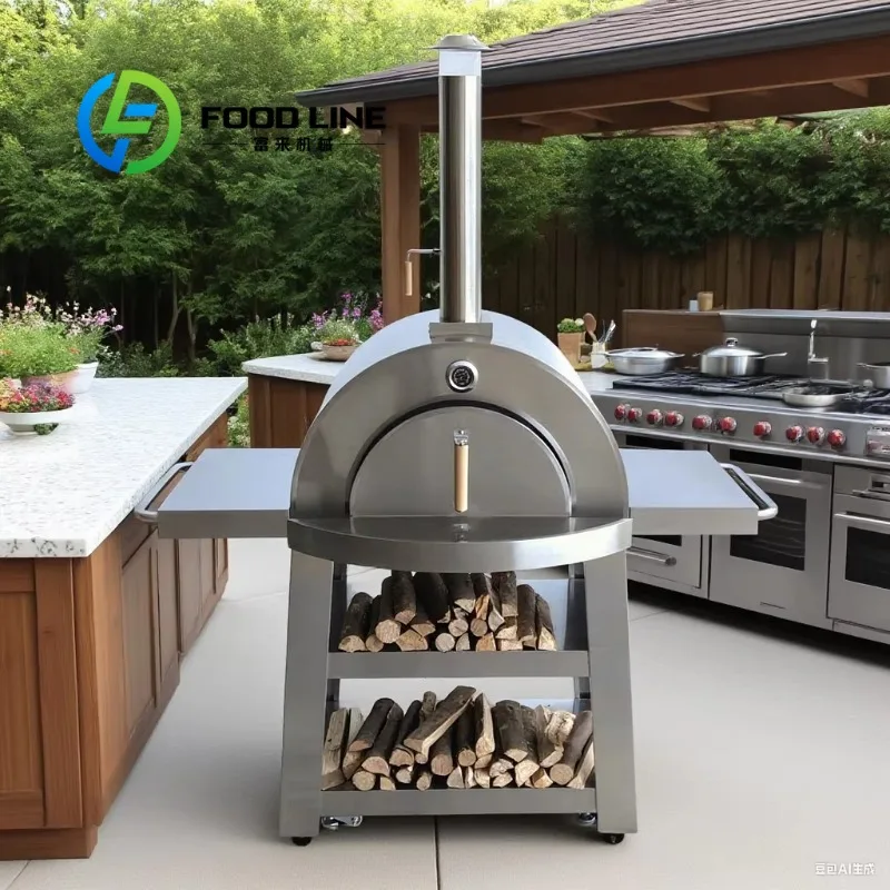 Stainless Steel Wood-Fired Pizza Oven for Home Use Charcoal Burning Portable Design Perfect for Backyard Pizza