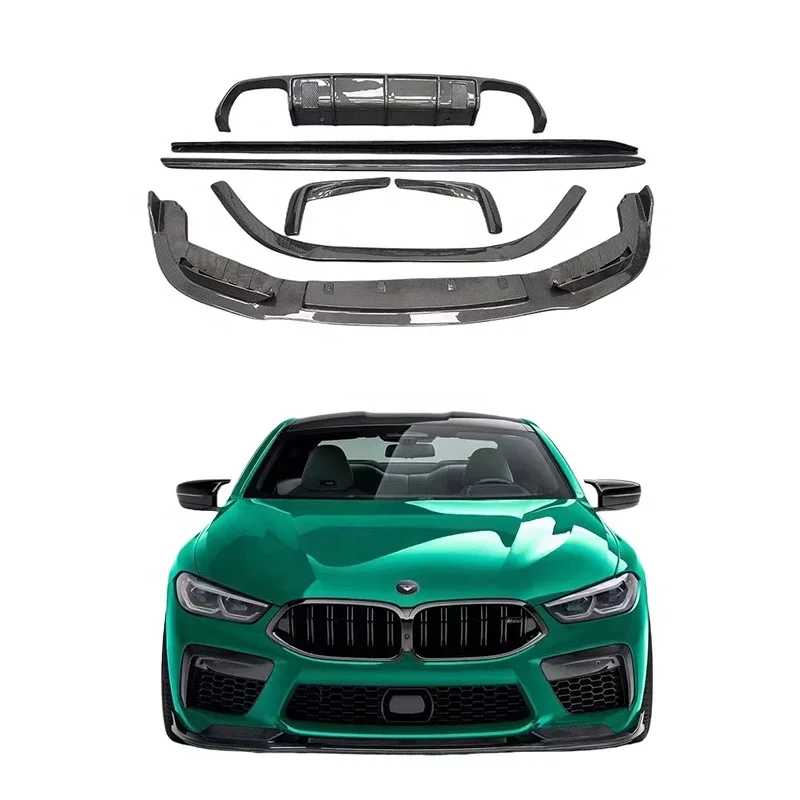 Runde M8 Carbon Fiber Body Kit For 2019-2022 Bmw M8 V Style Carbon Fiber Body Kit Front Lip Tuyere Rear Diffuser Spoiler