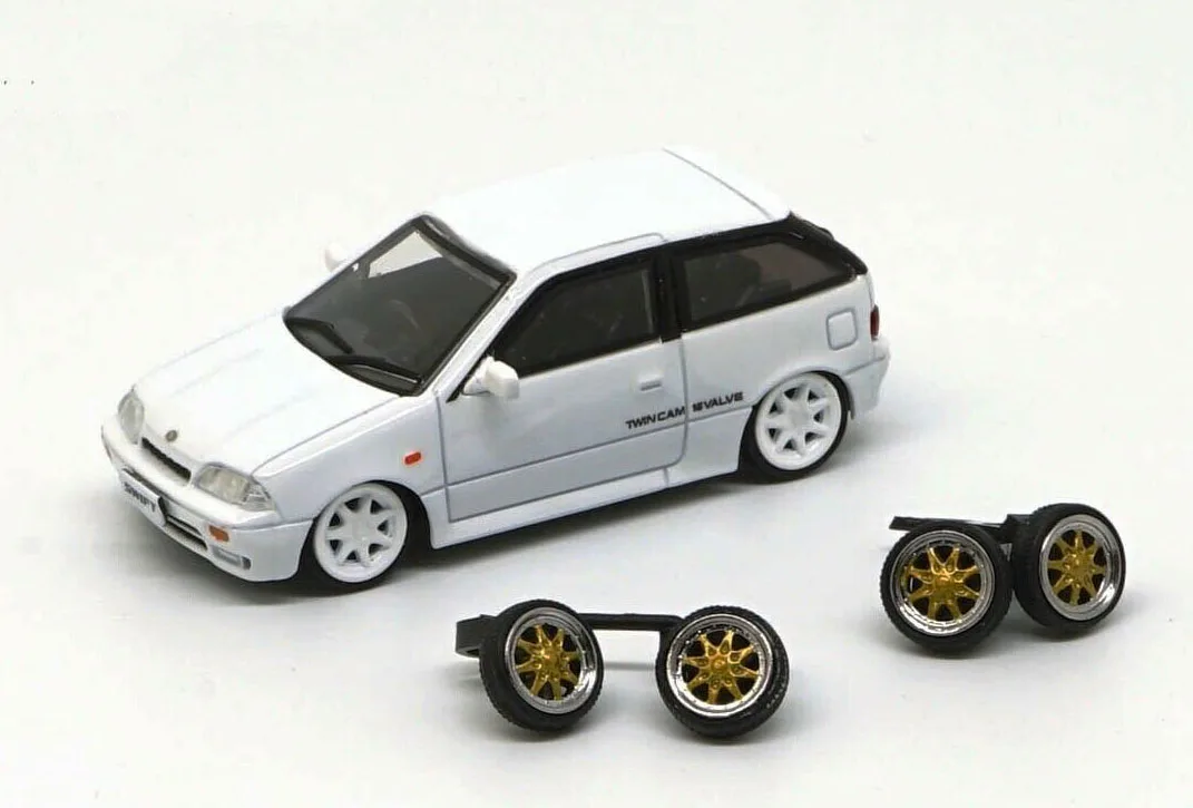 New BM 1/64 Swift GTi 1989 White By BMC Diecast Miniature Cars By BM Creations JUNIOR For Collection Gift