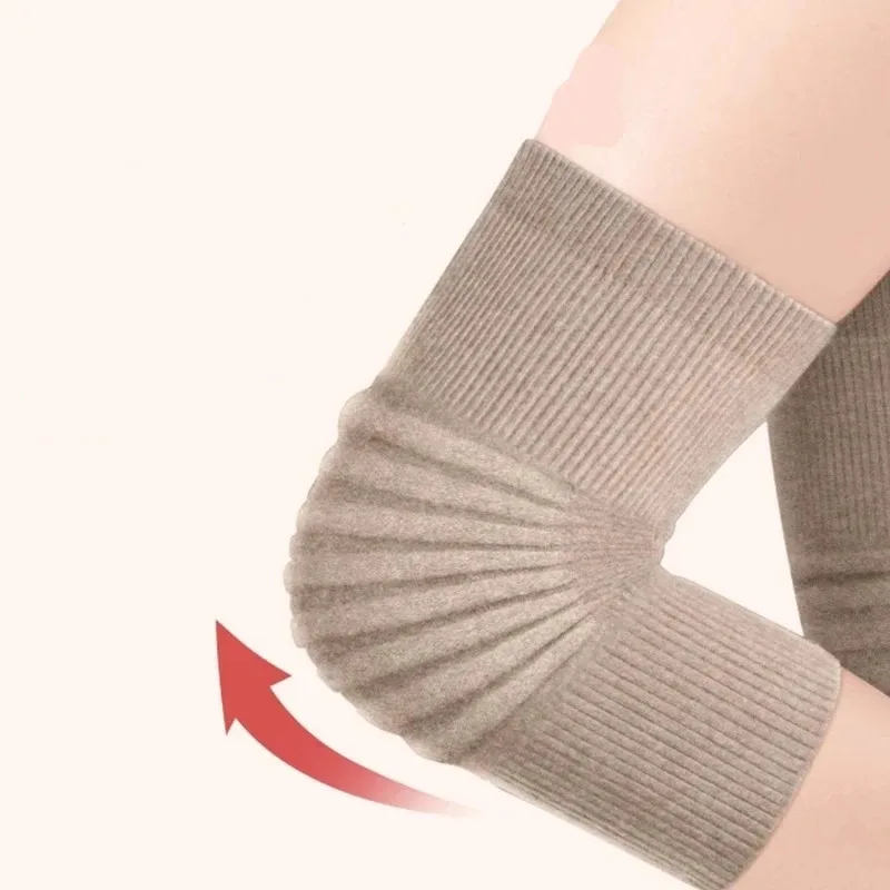 دافئ محبوك الكشمير الركبة دفئا الخريف الشتاء الركبة الأكمام #3