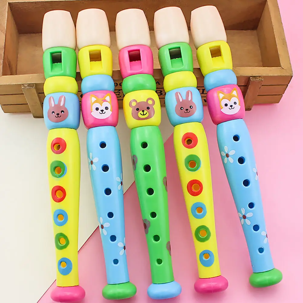 

3Pcs Kids Flute Cartoon Early Educational Instrument Safe Material Easy Play Practice Hand Flexibility Musical Gift