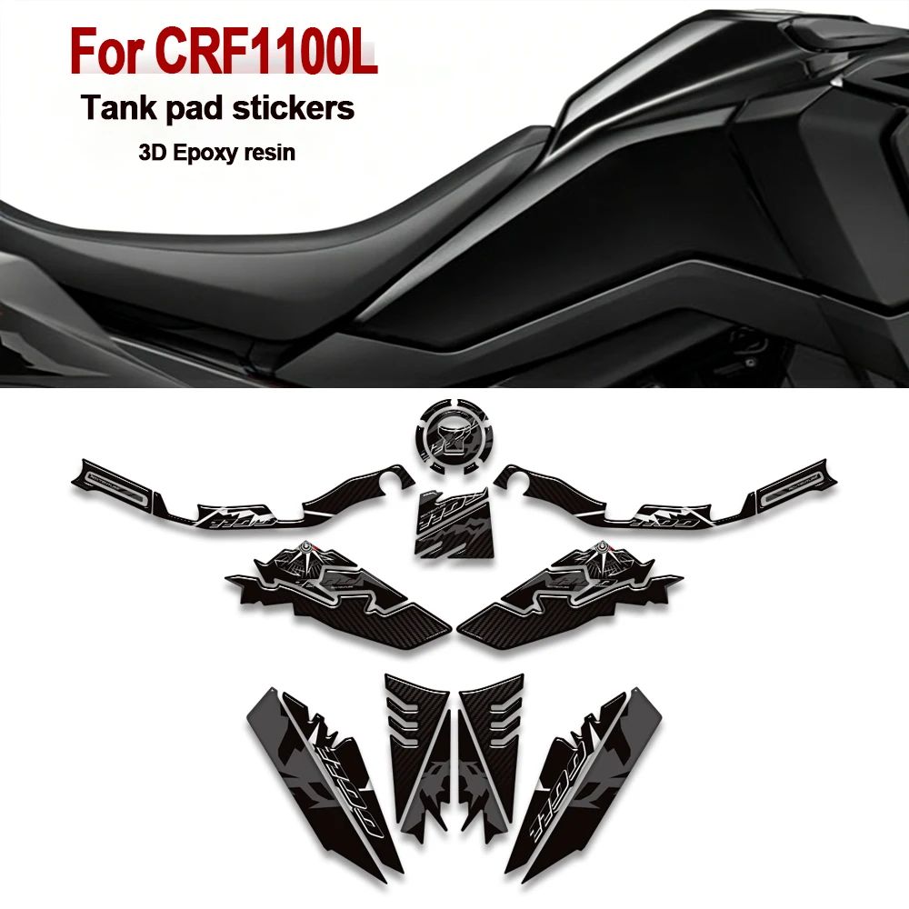 

For CRF1100L CRF 1100 L CRF 1100L Africa Twin Sports New Motorcycle 3D Epoxy Resin Sticker Decal Protection Kit 2024 2025 2026